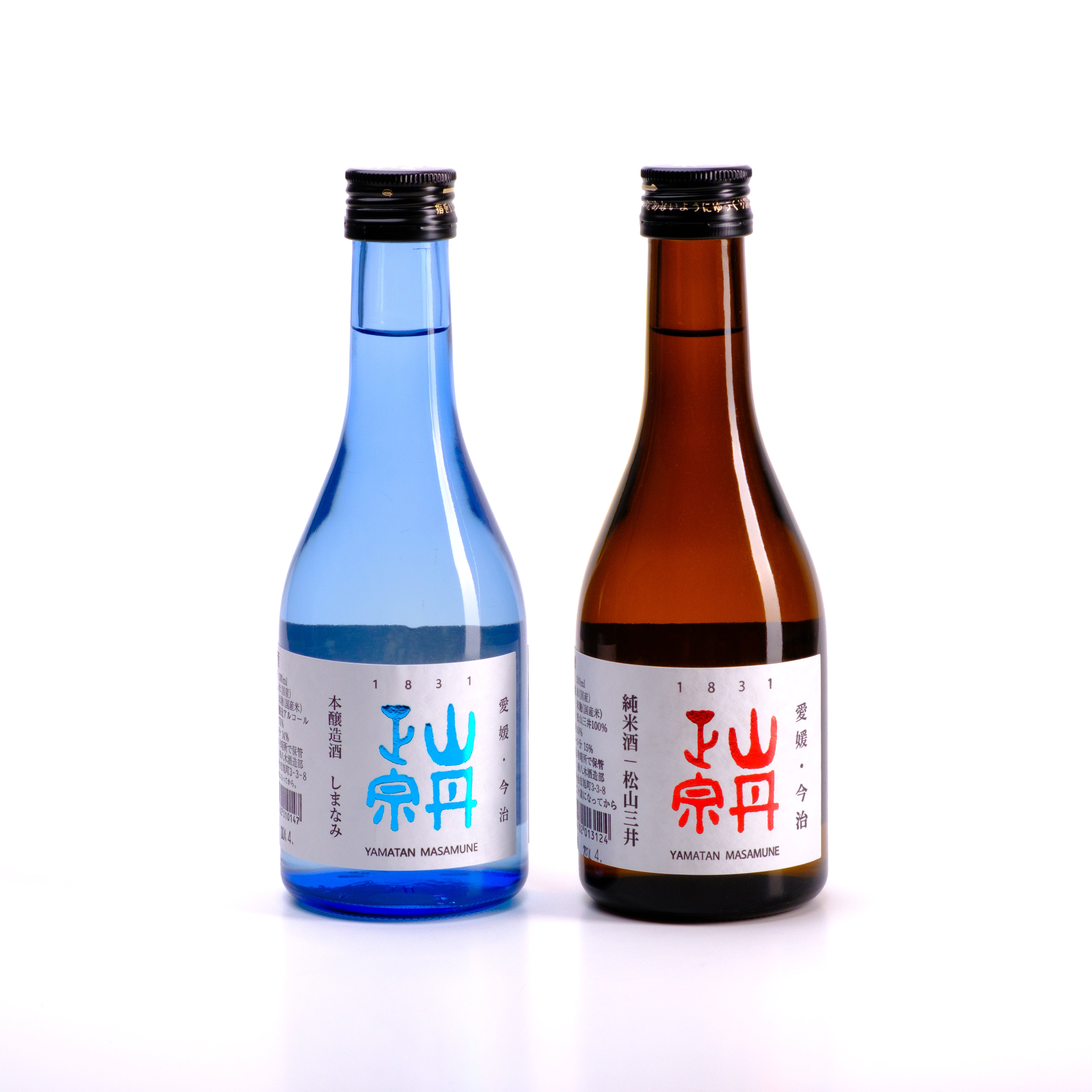 Yamatan Masamune Sake-Geschenk-Set mit Karaffe und Becher, Hon-Jozo, Junmai-shu, Premiumsake, 2 x 300ml