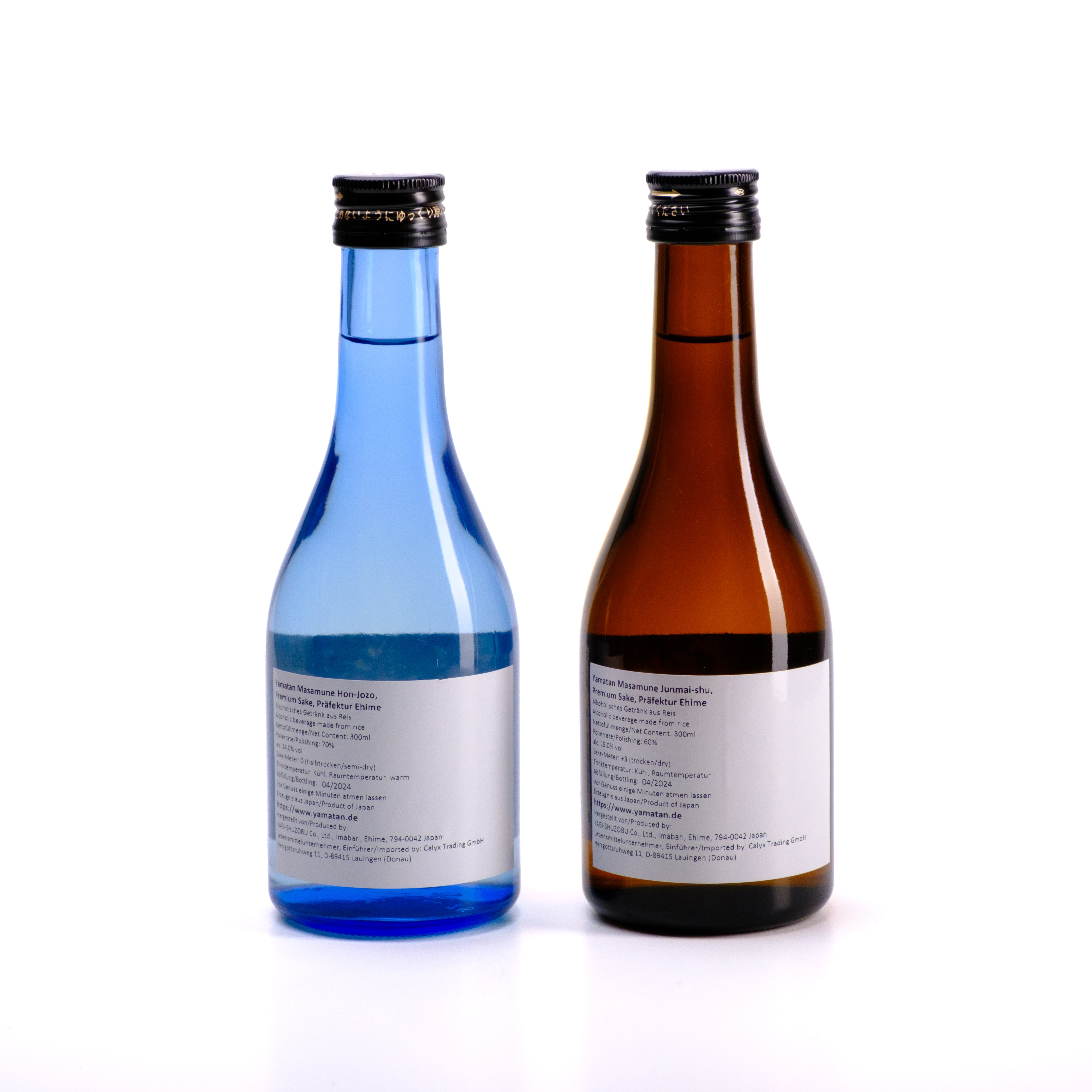 Yamatan Masamune Sake-Geschenk-Set mit Karaffe und Becher, Hon-Jozo, Junmai-shu, Premiumsake, 2 x 300ml