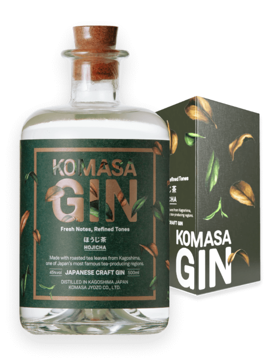 Komasa Gin, Hojicha, japanischer Gin mit gerösteten Grüntee, 500ml