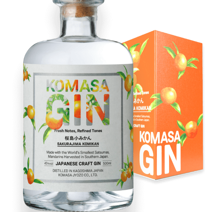 Komasa Gin, Sakurajima Komikan, japanischer Gin mit Mandarine, 500ml